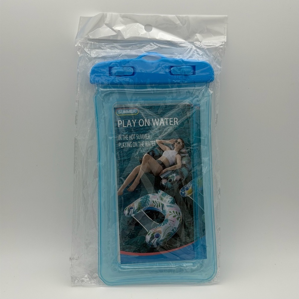 Blue Waterproof Phone Pouch